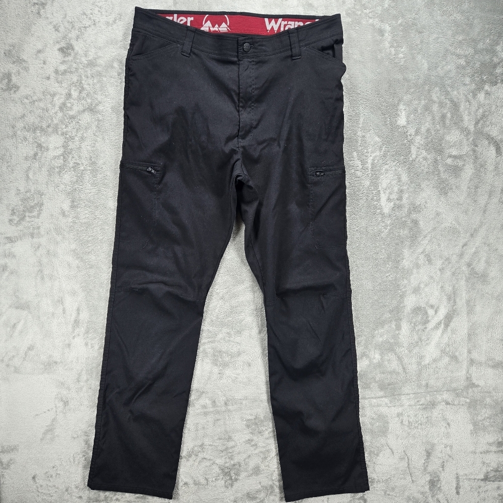 Wrangler Men's Black Flex Waist Cargo Stretch Pants Size 38x32